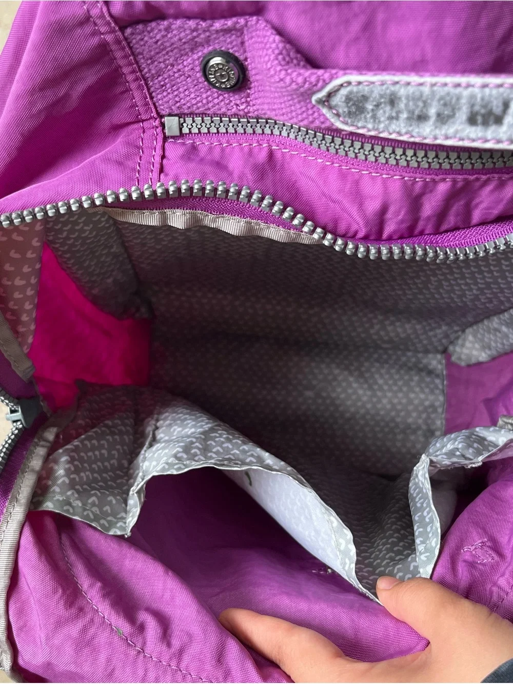 Kipling Magenta Purple Backpack